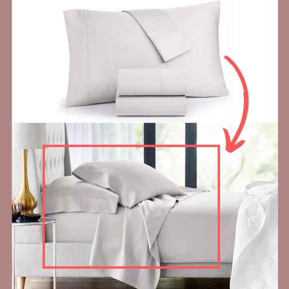 NEW $250 [ Queen Sheet Set ] for Hotel Collection 500 TC/ Cotton in‎ Grey - Picture 1 of 14
